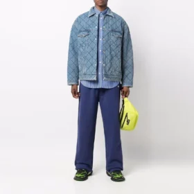 Oversized vadderad Denim-jacka ”Blue” 646923TDW154762
