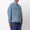 Oversized vadderad Denim-jacka ”Blue” 646923TDW154762