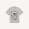 Oversized vintage-surf-T-shirt för herr i Balenciaga-grått