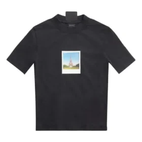 Paris By Day Tight Small Fit T-shirt ”Black Faded” 745019TOVC71055