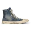 Paris High Top Sneakers ”Blue Destroyed Denim and Rubber” 688752W3RCL4090