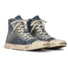Paris High Top Sneakers ”Blue Destroyed Denim and Rubber” 688752W3RCL4090