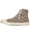 Paris High Top-Sneakers ”Tan BB Monogram Cotton and White Rubber” 688756W3RQ12298