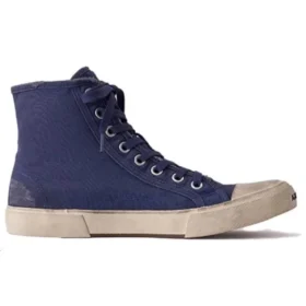 Paris låga Sneakers ”Indigo Destroyed Cotton and White Rubber” 688752W3RC14990