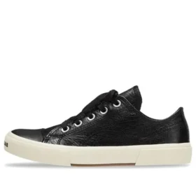 Paris låga Sneakers ”Svart läder och vitt gummi” 688757W3RCB1090
