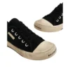 Paris låga Sneakers ”Svart slitna bomull och vitt gummi” 688757W3RC21090