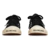 Paris låga Sneakers ”Svart slitna bomull och vitt gummi med graffiti” 688754W3RR51099