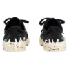 Paris låga Sneakers ”Svart slitna bomull och vitt gummi med graffiti” 688754W3RR51099