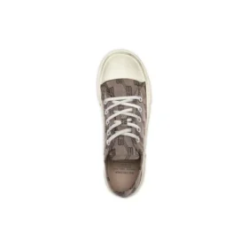 Paris låga Sneakers ”Tan Allover Logo Cotton and White Rubber” 688754W3RQ22298