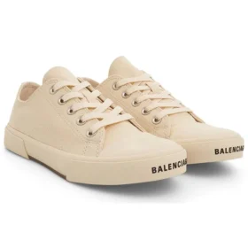 Paris låga Sneakers ”Vit bomull och vitt gummi” 688757W3RCB9090