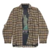 Paris Liberty-skjorta i lager-på-lager-stil, oversized ”Mörkgrön” 794656TQM202880