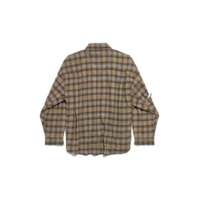 Paris Liberty-skjorta i lager-på-lager-stil, oversized ”Mörkgrön” 794656TQM202880