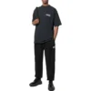 Paris Logo Stretched Knee Sweatpants ”Black White” 675244TLVL81070