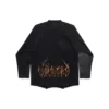 Paris Moon Upside Down långärmad T-shirt i oversized-modell ”Black Faded” 698155TOVT31055