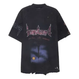 Paris Moon Upside Down T-shirt, oversized ”Black Faded” 698811TOVT31055