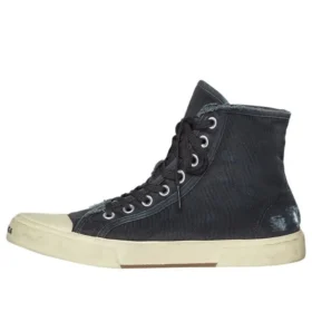 Paris Sneakers ”Svart slitna bomull och vitt gummi” 688752W3RC11090