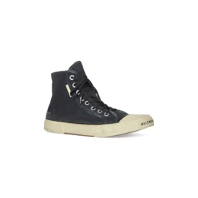 Paris Sneakers ”Svart slitna bomull och vitt gummi” 688752W3RC11090