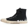 Paris Sneakers ”Svart slitna bomull och vitt gummi med graffiti” 688752W3RR41099