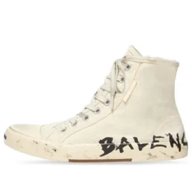 Paris Sneakers ”Vit slitna bomull och vitt gummi med graffiti” 688752W3RR49010