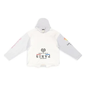 Paris Upside Down-luvtröja, oversized ”White” 698156TMVD19000