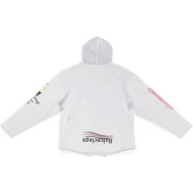 Paris Upside Down-luvtröja, oversized ”White” 698156TMVD19000