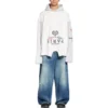 Paris Upside Down-luvtröja, oversized ”White” 698156TMVD19000