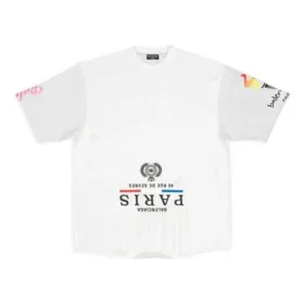 Paris Upside Down T-shirtar, oversized ”White” 698811TMVC9900