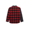 Patchwork-rutig flanellskjorta ”Red Black” 647364TJM136167