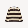 Pikétröja för herr i mörkbrunt/beige