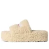 Platform-tofflor med päls ”Beige” 762826W2DO19796