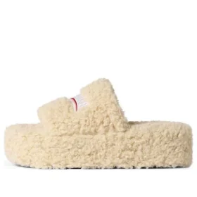 Platform-tofflor med päls ”Beige” 762826W2DO19796