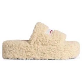 Platform-tofflor med päls ”Beige” 762826W2DO19796