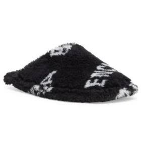 Pälsbelagda tofflor ”Allover Logo – Black” 699675W2B411090