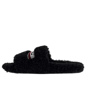 Pälsbelagda tofflor ”Black” 654261W2DO11096