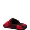 Pälsbelagda tofflor ”Fake Fur Red Black” 654261W2F21
