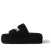 Pälsklädda plattformssandaler ”Black” 762826W2DO11096