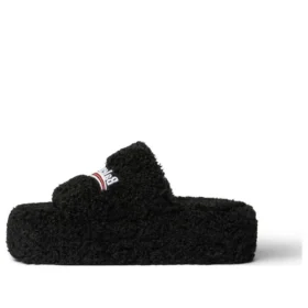 Pälsklädda plattformssandaler ”Black” 762826W2DO11096