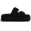 Pälsklädda plattformssandaler ”Black” 762826W2DO11096