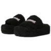 Pälsklädda plattformssandaler ”Black” 762826W2DO11096