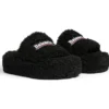 Pälsklädda plattformssandaler ”Black” 762826W2DO11096