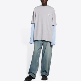 Political Campaign-T-shirt i flera lager ”Grey” 671401TKVJ11379
