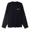 Political Campaign-T-shirt i lager-på-lager-stil, oversized ”Black” 698631TKVJ19070
