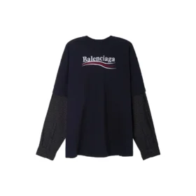 Political Campaign-T-shirt i lager-på-lager-stil, oversized ”Black” 698631TKVJ19070