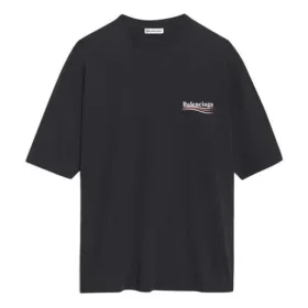 Political Campaign-T-shirt med korta ärmar, svart 570791TAV441000