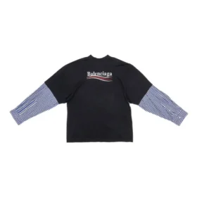 Political Campaign-T-shirt med lager-på-lager-design ”Black” 698631TKVJ11070