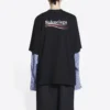 Political Campaign-T-shirt med lager-på-lager-design ”Black” 698631TKVJ11070