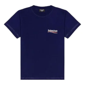 Political Campaign-T-shirt, medium passform ”Pacific Blue White” 620967TKVJ11195