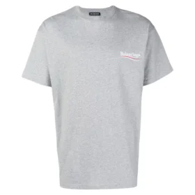 Politiska T-shirtar i bomull med logotyp ”Grå” BLGA-508203-TAV44-GY