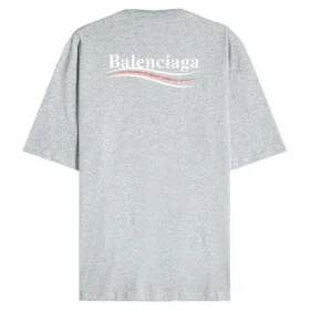 Politiska T-shirtar i bomull med logotyp ”Grå” BLGA-508203-TAV44-GY