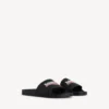 Pool-sandaler för herr i svart